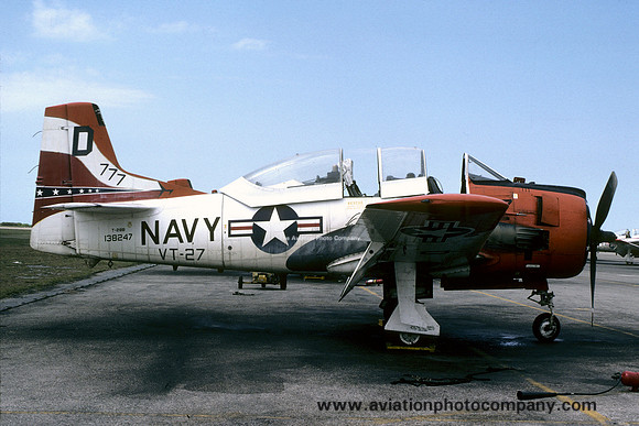 US Navy VT-27 North American T-28B Trojan 138247/D-777 (1980)