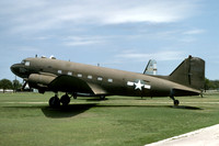 USAF Douglas C-47A Skytrain 44-76671 displayed at Lackland (1980)