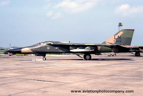 USAF 48 TFW 494 TFS GD F-111F Aardvark 72-1443/LN at RAF Lossiemouth (1981)