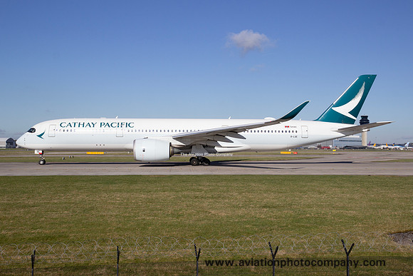 Cathay Pacific Airbus A350-941 B-LQE at Manchester (2025)
