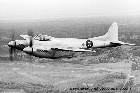 Royal Navy De Havilland DH.103 Sea Hornet TT202 Air to Air