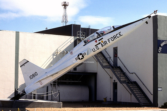 USAF AFFTC Northrop T-38A 61-0810 displayed at Edwards AFB (1983)
