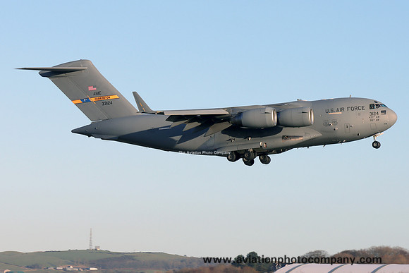 USAF 437/315 AW McDonnell Douglas C-17A Globemaster 03-3124 at Prestwick (2025)