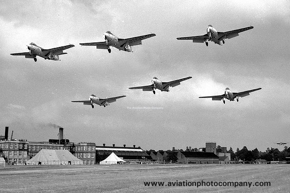 Royal Navy 898 Squadron AWA Sea Hawk FGA.6 Formation Flypast XE438