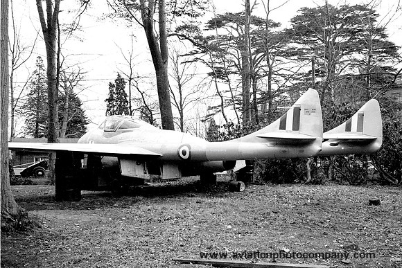 De Havilland Vampire t.11 XE950 at Ottershaw (1973)