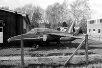 RAF Red Arrows Folland Gnat T.1 XM697 at 1349 ATC Woking (1973)