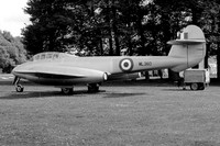 RAF Gloster Meteor T.7 WL360 displayed at RAF Locking (1974)