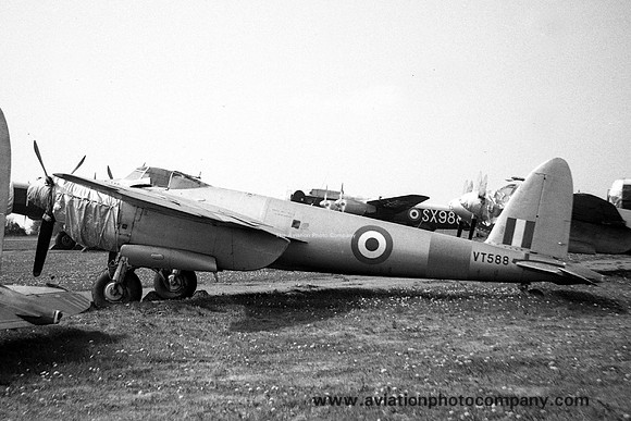 RAF De Havilland Mosquito T.3 VT588 at RAF Wroughton (1957)