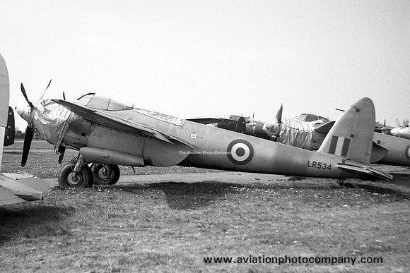 RAF De Havilland Mosquito T.3 LR534 at RAF Wroughton (1957)