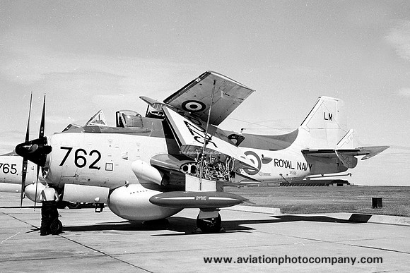 Royal Navy 849 Squadron Fairey Gannet AEW.3 XP225/LM762 at RNAS Lossiemouth (1970)