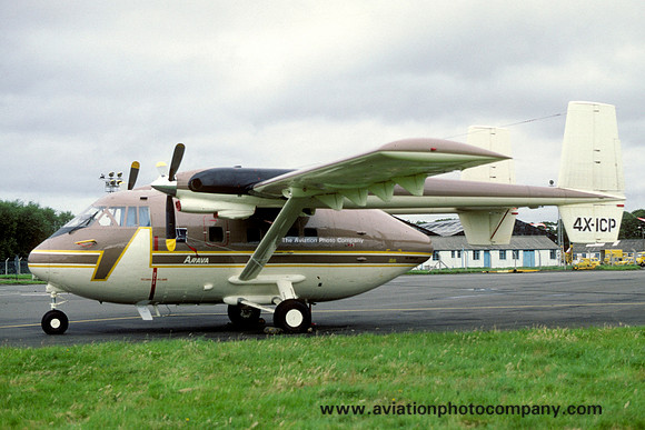 IAI Arava 102 4X-ICP at Prestwick (1980)