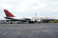Northwest Airlines Cargo Boeing 747-251F(SCD) N618US at Prestwick (1980)