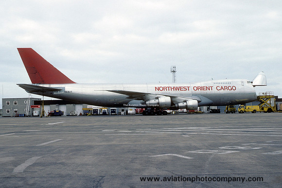 Northwest Airlines Cargo Boeing 747-251F(SCD) N618US at Prestwick (1980)