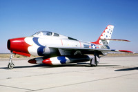 Republic F-84F Thunderstreak N84JW at Mojave (1979)