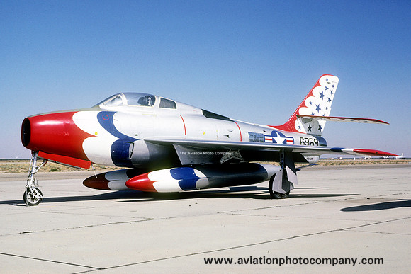 Republic F-84F Thunderstreak N84JW at Mojave (1979)