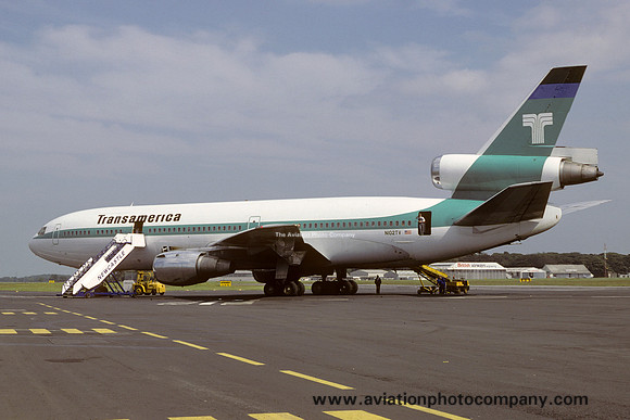 Transamerica Airlines Douglas DC-10-30 N102TV at Newcastle (1980)