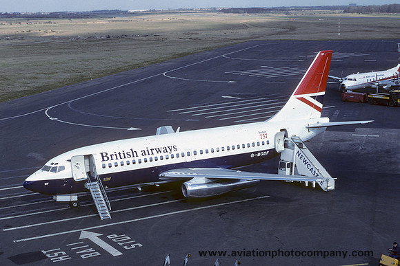 British Airways Boeing 737-236(A) G-BGDF at Newcastle (1980)