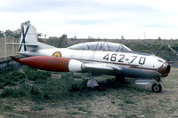 Spanish Air Force Hispano HA.200D Saeta C.10B-70/462-70 displayed at Leon (1986)
