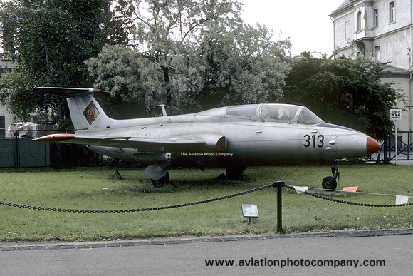 East German Air Force Aero L-29 313 displayed in Dresden (1986)