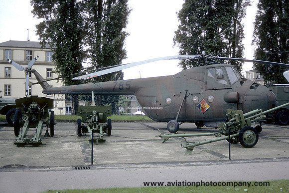 East German Air Force Mil Mi-4 785 displayed in Dresden (1986)