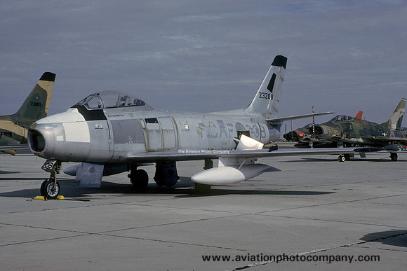 Ex Canadian Air Force Canadair CL-13 Sabre Mk5 23208 at Mojave (1986)