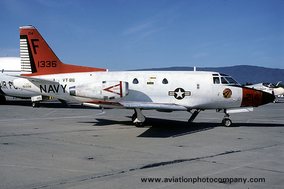 US Navy VT-86 North American T-39D Sabreliner 151336/F-214 at Moffett Field (1981)