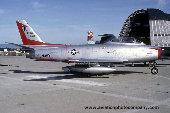 US Navy China North American QF-86F Sabre 553939 at Moffett Field (1981)