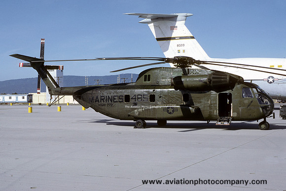 US Marines HMH-772 Sikorsky CH-53A Stallion "485" at Moffett Field (1981)