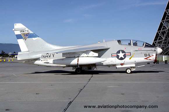 US Navy PMTC LTV TA-7C Corsair 156787/84 at Moffett Field (1981)