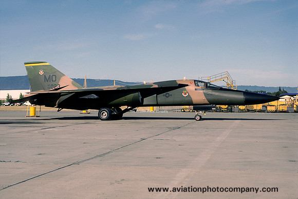 USAF 366 TFW 391 TFS General Dynamics F-111A Aardvark 66-0023/MO at Moffett Field (1981)