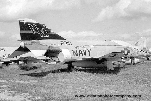 US Navy VF-51 McDonnell F-4N Phantom 152310/NM-110 at MASDC Davis Monthan (1978)
