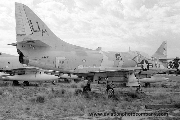 US Navy VC-1 Douglas A-4C Skyhawk 148500/UA at MASDC Davis Monthan (1980)