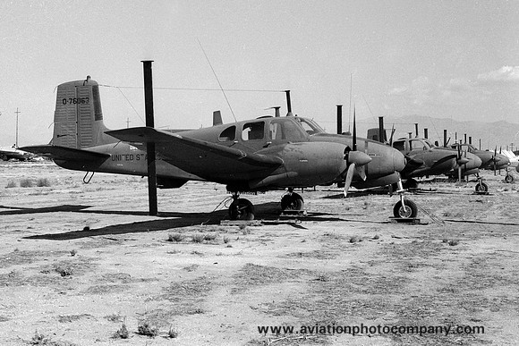 US Army Beech RU-8D 57-6063 at MASDC Davis Monthan (1979)