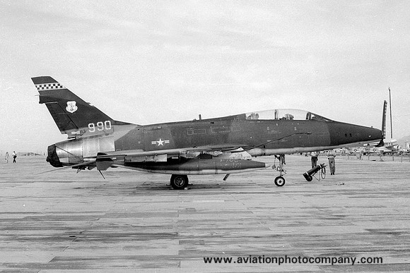 USAF Ohio ANG North American F-100F Super Sabre 56-3990 at MASDC Davis Monthan (1979)