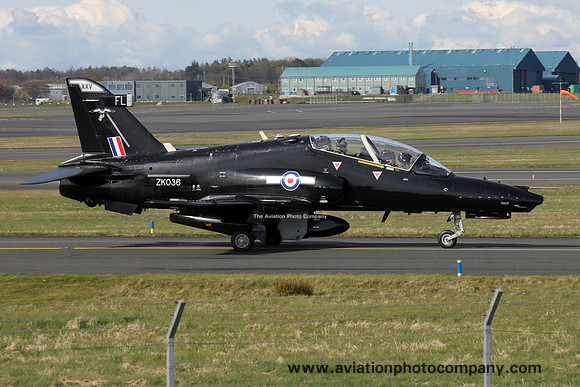RAF 25 Squadron BAE Hawk T.2 ZK036/FL at Prestwick (2025)