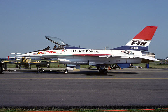 USAF General Dynamics F-16A 72-1568 at Mildenhall Air Fete (1977)