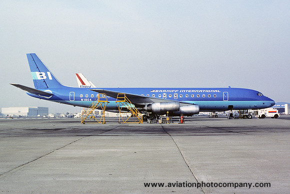 Braniff International Douglas DC-8-62 N1804 (1975)