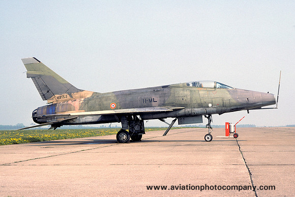 French Air Force North American F-100D Super Sabre 42152/11-ML at RAF Sculthorpe (1976)