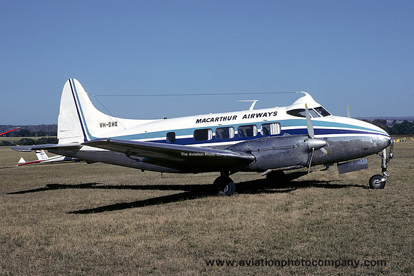 Macarthur Airways de Havilland DH.104 Dove 5B VH-DHD (1977)