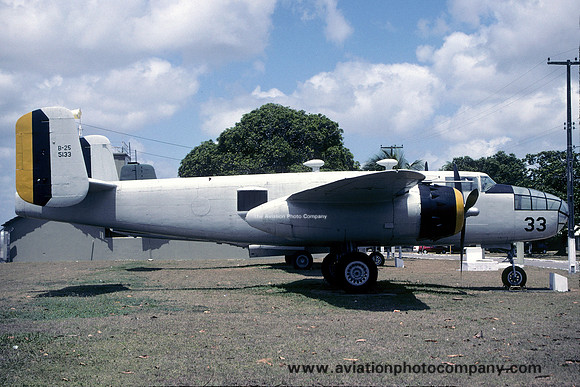 Brazilian Air Force North American B-25 5133 displayed at Natal (2004)