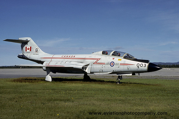 Canadian Air Force McDonnell F-101B 101003 displayed at Goose Bay (1986)
