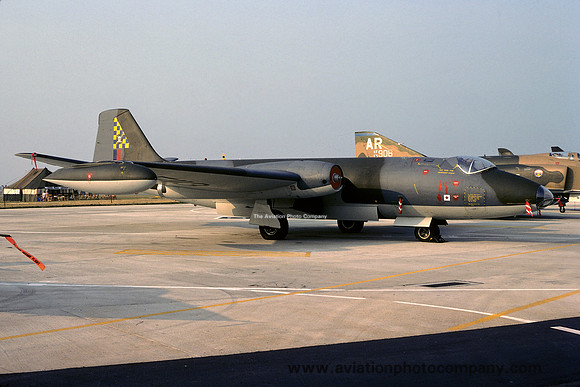 RAF 100 Squadron English Electric Canberra B.2 WE113/H at RAF Valley (1977)
