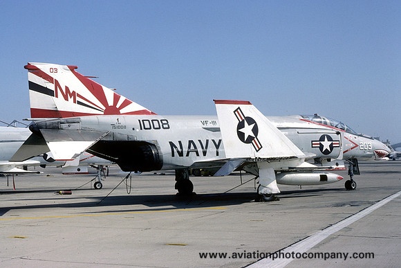 US Navy VF-111 McDonnell F-4N Phantom 151008/NM-203 (1977)