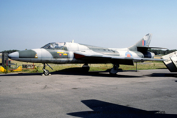 RAF Hawker Hunter T.7 XL617 at Hurn (1989)