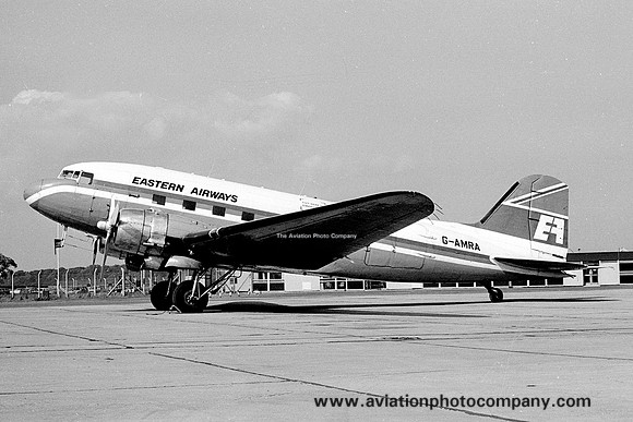 Eastern Airways Douglas C-47 Dakota G-AMRA (1977)