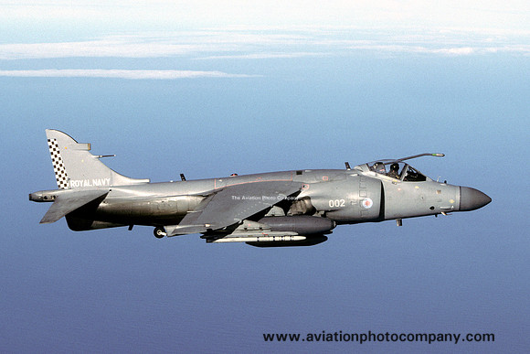 Royal Navy 801 Squadron Hawker Siddeley Sea Harrier F/A.2 ZH797/002 Air to Air (2000)