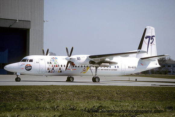 Fokker Company Fokker 50 PH-MXR 75 Years colour scheme (1994)