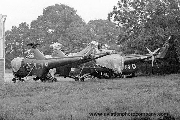 Stored Westland Dragonfly and Whirlwind Helicopters (1968)