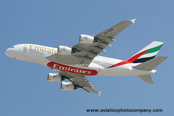 Emirates Airbus A380-800 A6-EOM at Dubai IAP (2016)