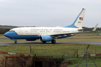 USAF 89 AW Boeing C-40B 01-0040 at Prestwick (2024)